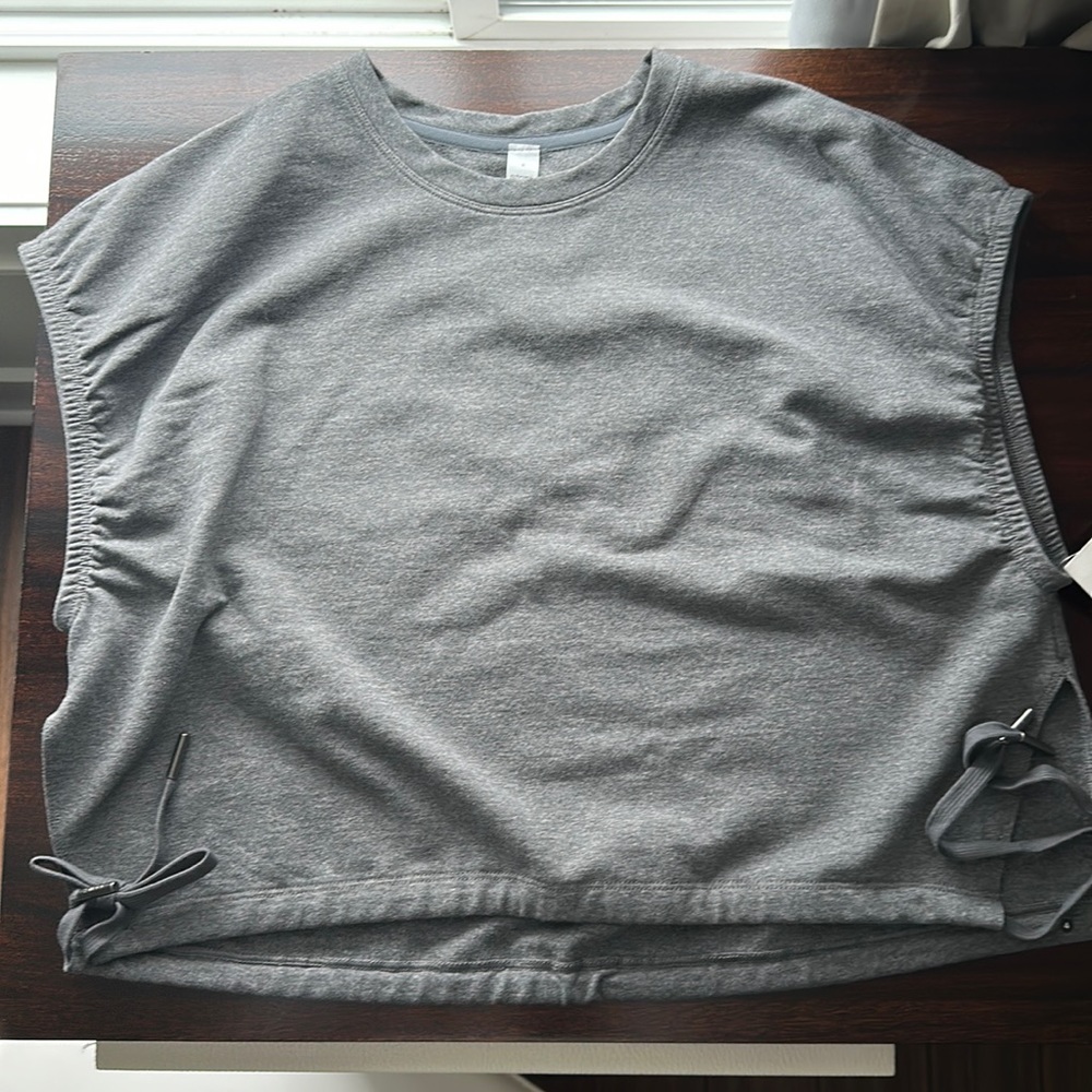 stori aspire sweat tee heather slate 4 NWT